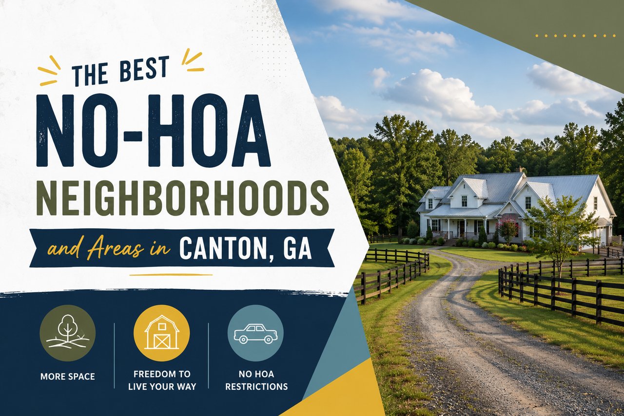 The Best No-HOA Neighborhoods and Areas in Canton, GA cover