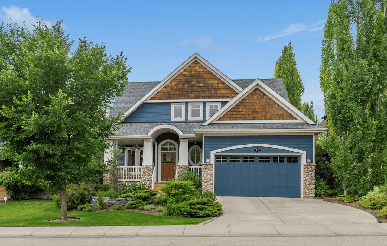 Front exterior of detached Tuscany home, Calgary