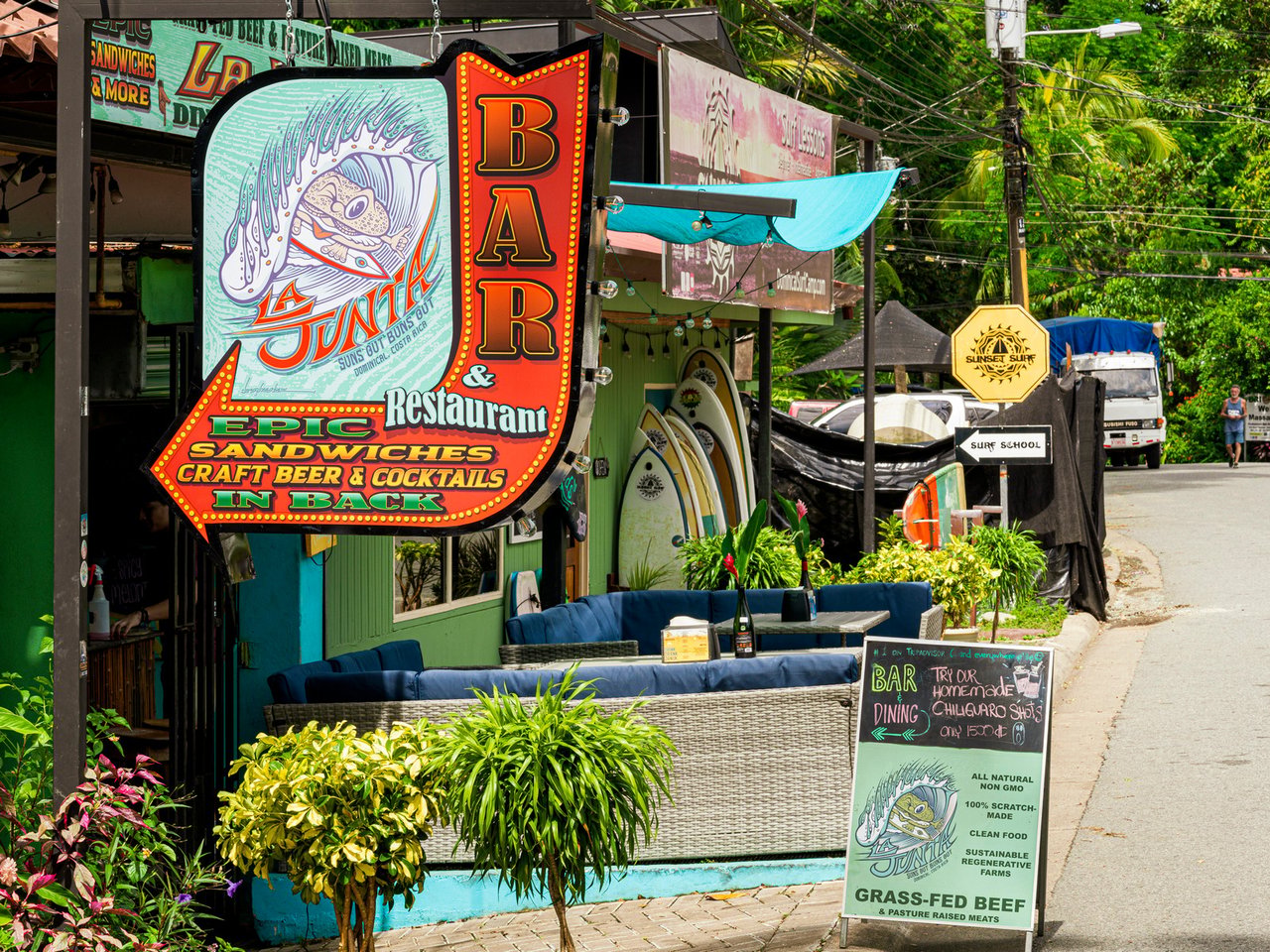 0.23 ACRES – Multi-Business Property In The Heart Of Dominical – Restaurant, 4 Cabins & Commercial Rental!!!!