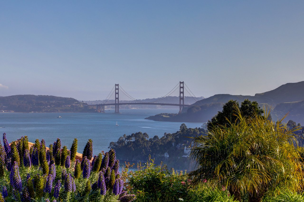 Exceptional East Coast-Inspired Estate with Sweeping Views of San Francisco and the Golden Gate Bridge