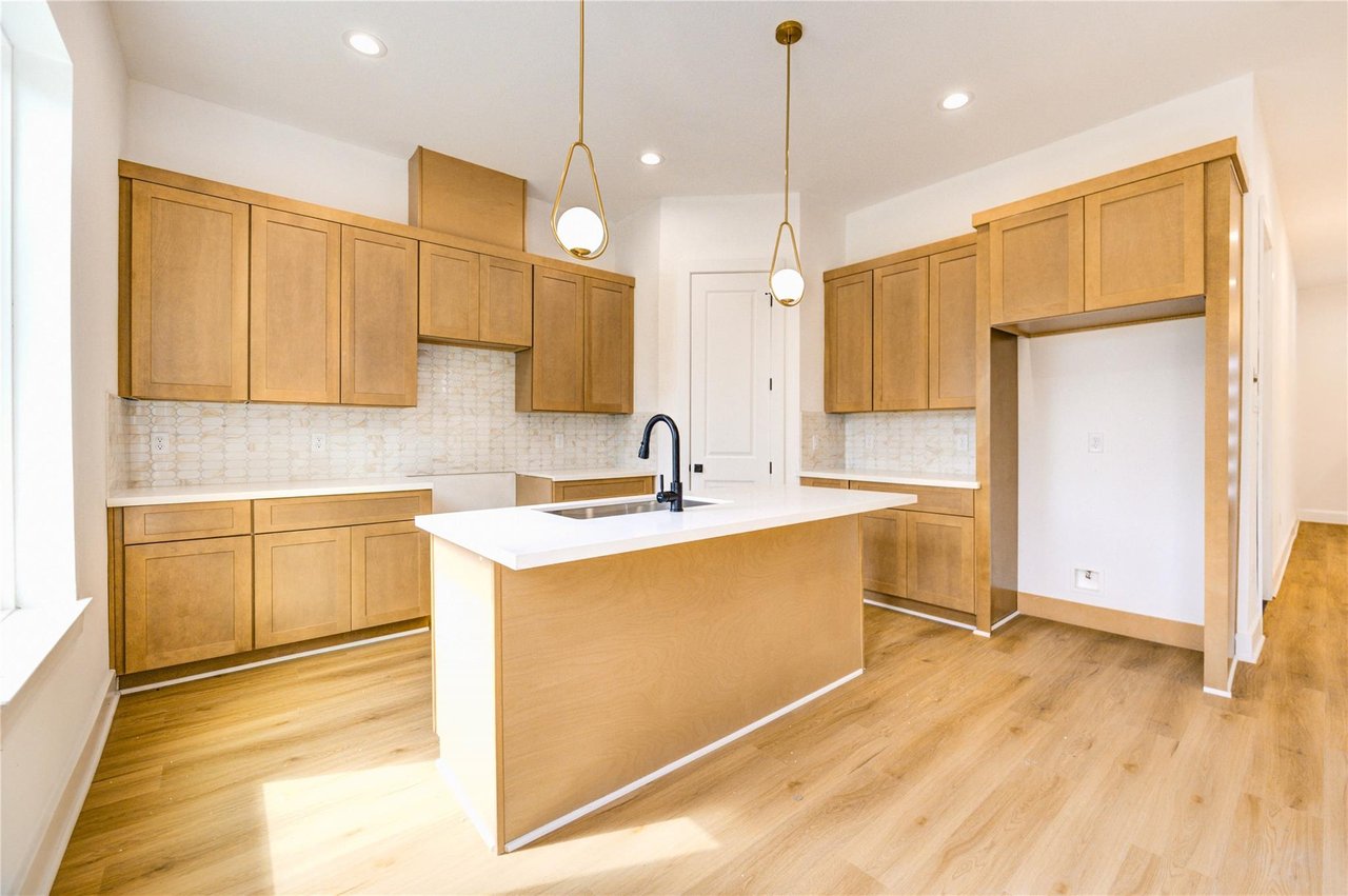 Kitchen option in the Duplexes at Noel in Houston, TX