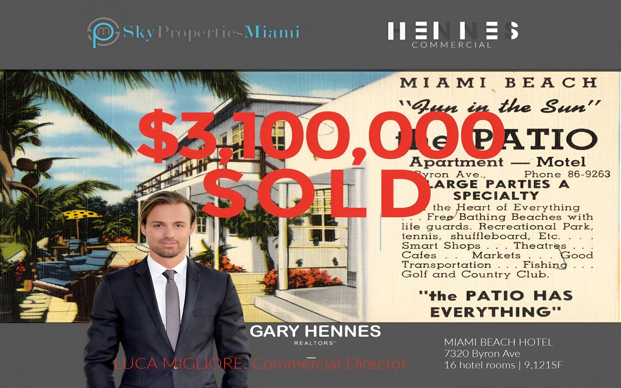 Miami Beach Hotel Sells: Luca Migliore Sells North Beach Suite Hotel at $3,100,000