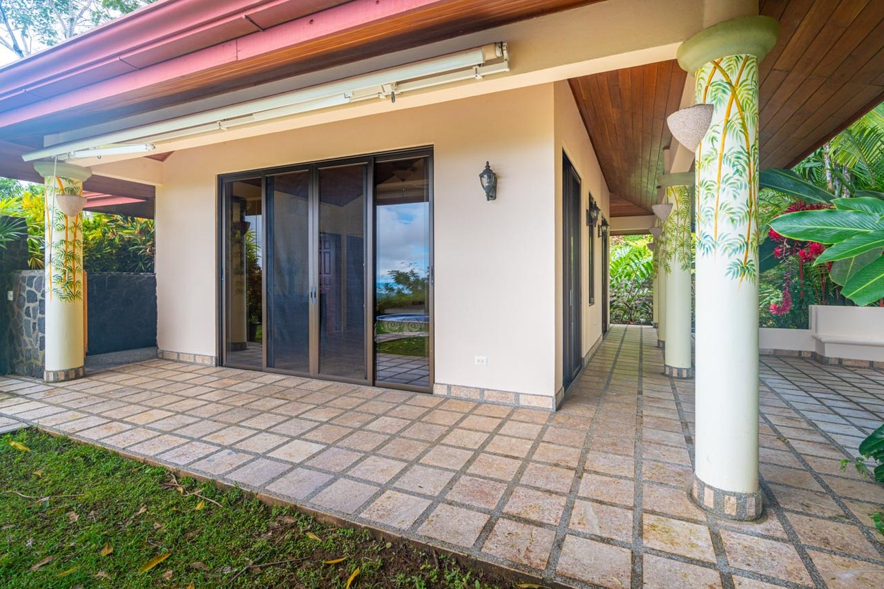 Ocean, jungle & mountain views on a meticulously landscaped 3-home family compound