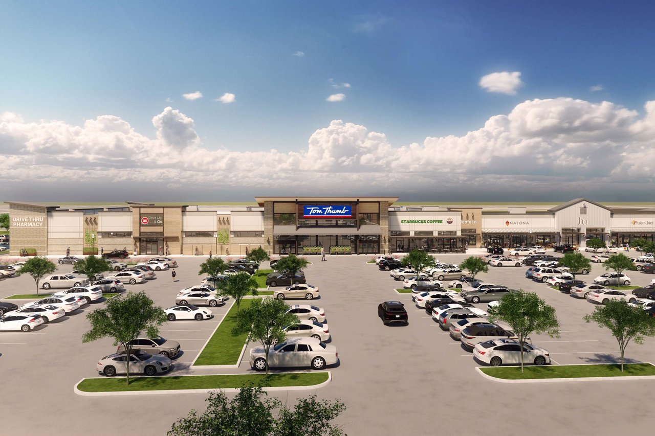 Tom Thumb exterior coming to Harvest Town Center Argyle Texas 2026