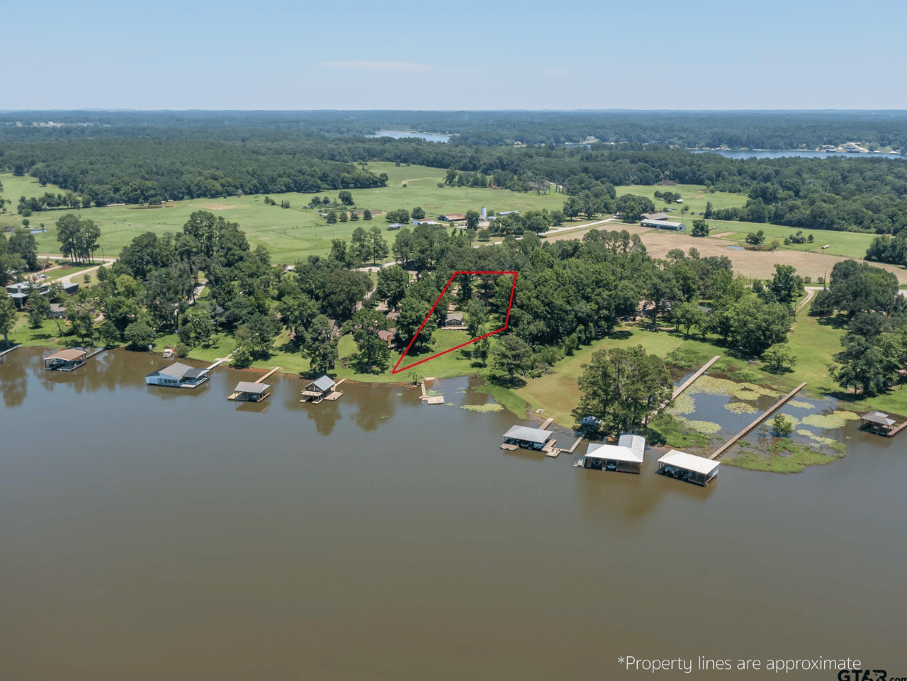 Aeriel picture of Lake Tyler and lot 15606 McElroy Rd