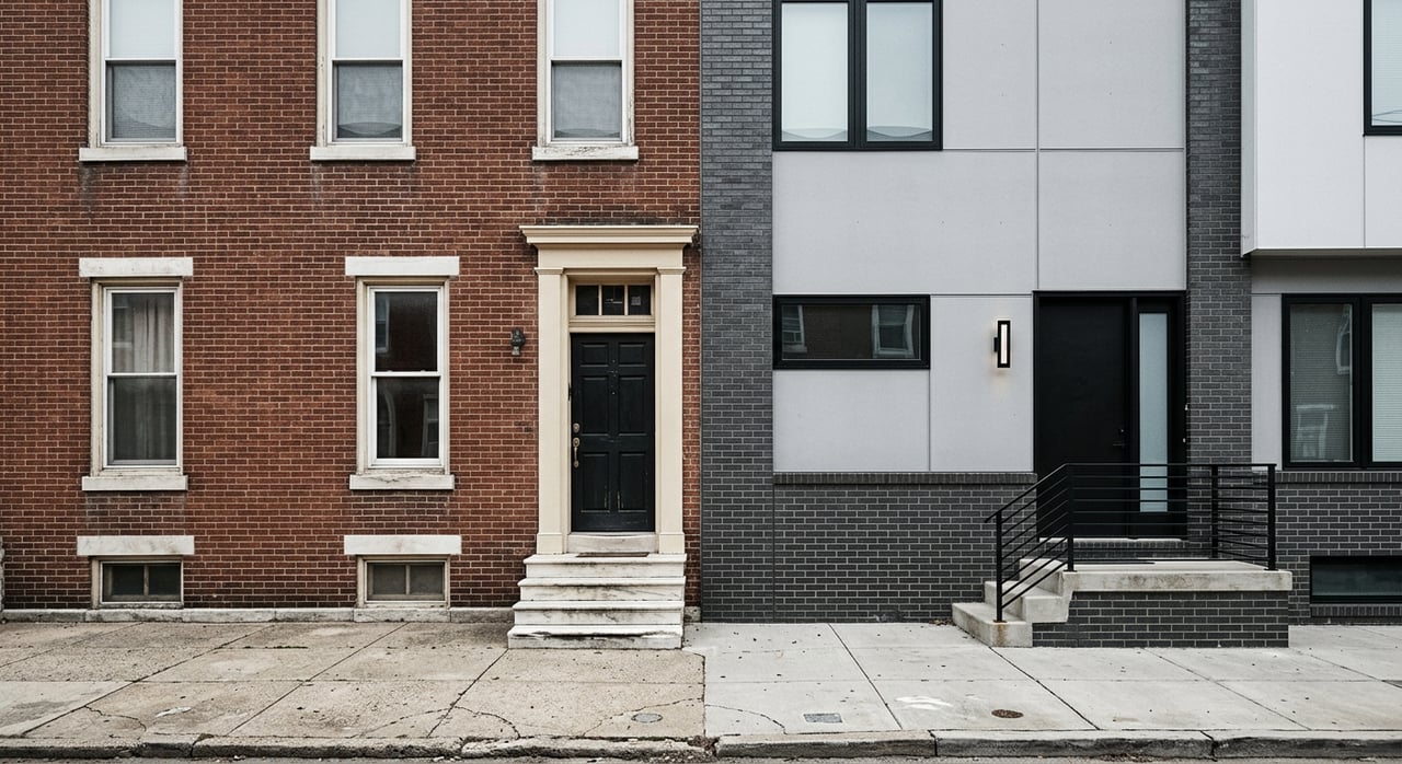 New Construction vs Historic Rowhomes In Fishtown