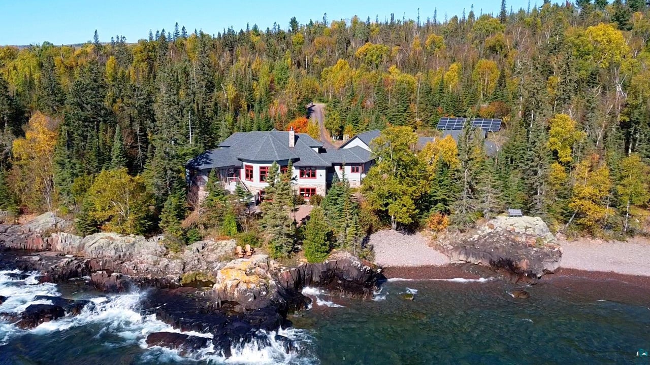 $3.76M Timber Frame Retreat on Lake Superior in Grand Marais