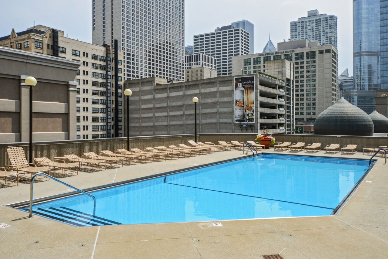 Photo of the pool and sun deck at 10 E Ontario | Ontario Place