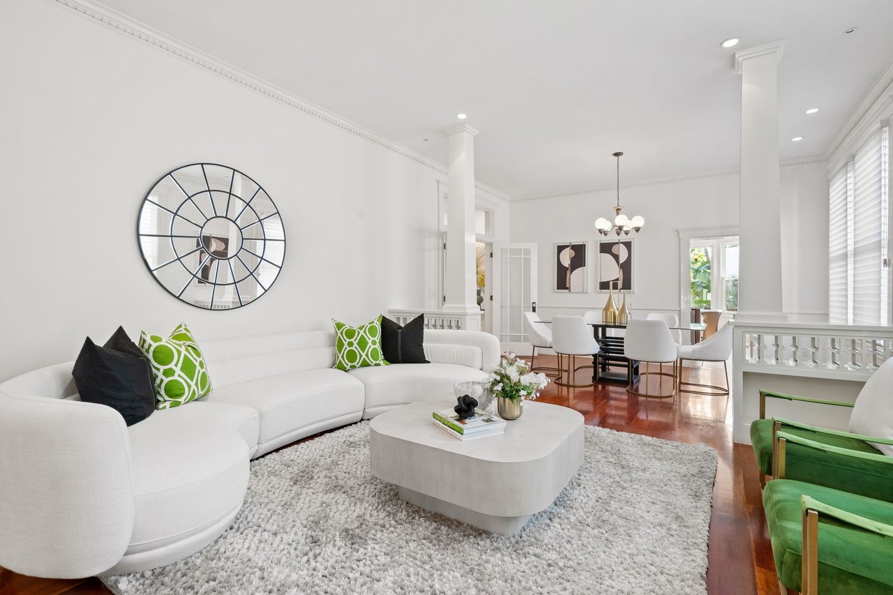 Professionally staged vacant living room ready for potential buyers