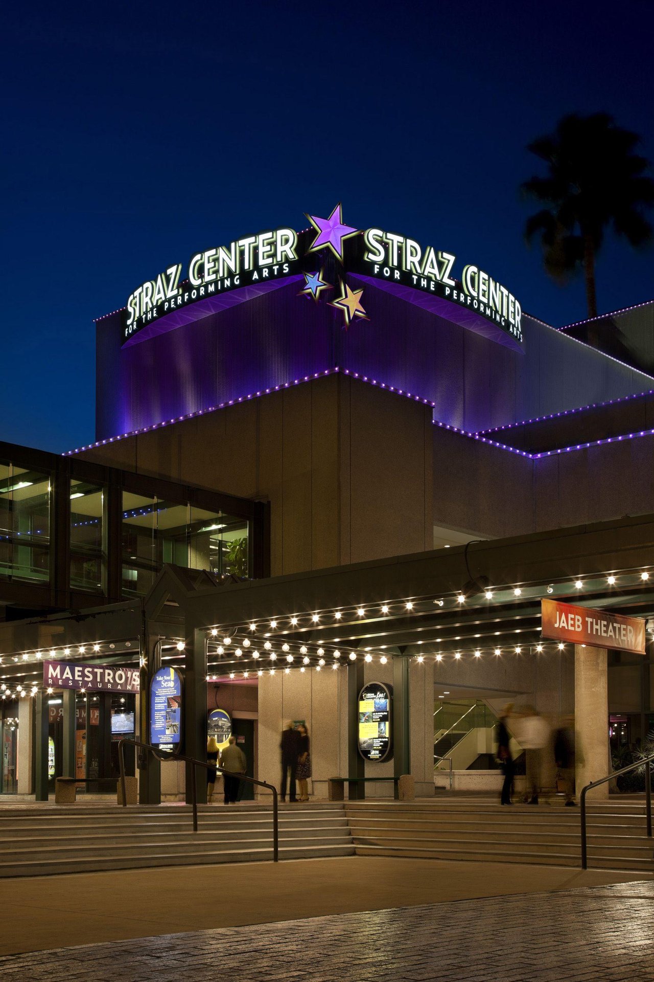 Historic Tampa entertainment venue during an evening out