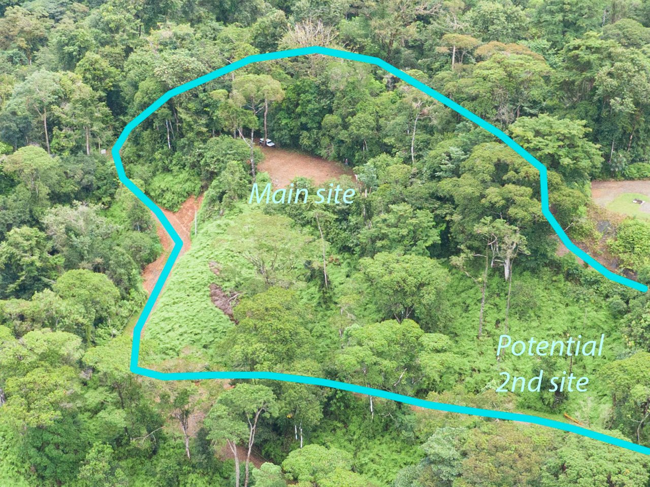 Beautiful 2 Acre Ocean View Lot inset into nature