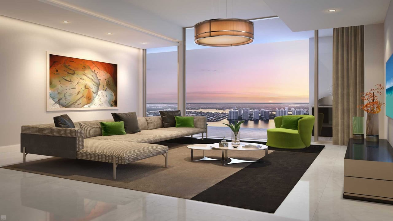The Estates at Acqualina interior family room 