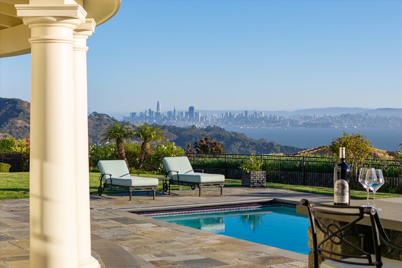 Exceptional East Coast-Inspired Estate with Sweeping Views of San Francisco and the Golden Gate Bridge
