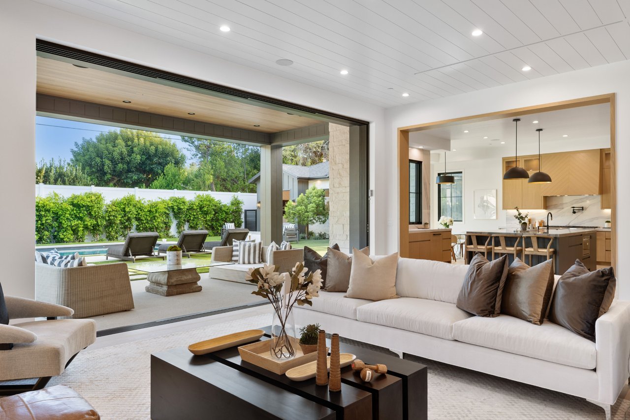 Freshly painted coastal living room with natural light