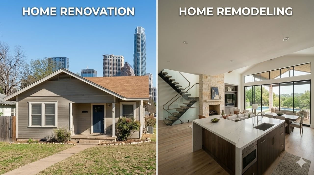 Remodeling vs. Renovation in Austin, TX: Which Option Is Right for Your Custom Home?