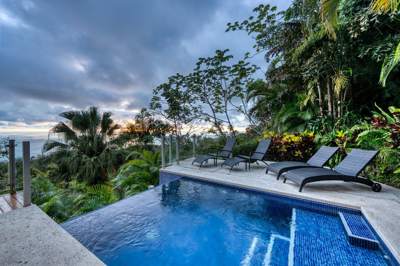 A Modern Jungle Haven with Panoramic Whales Tail Views