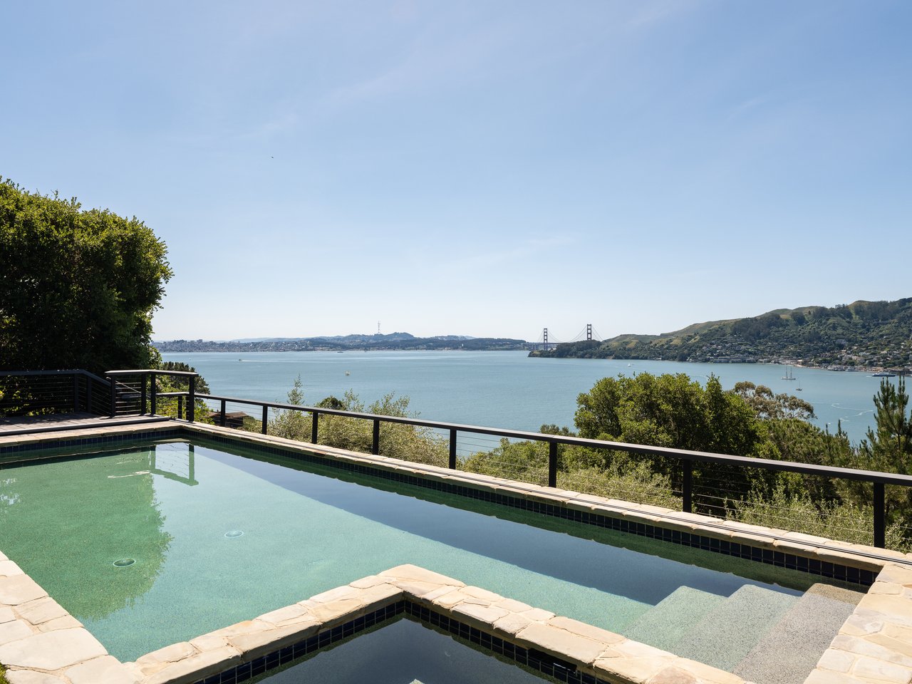 Exceptional Setting with views spanning San Francisco, the Golden Gate Bridge, Sausalito, and across the bay