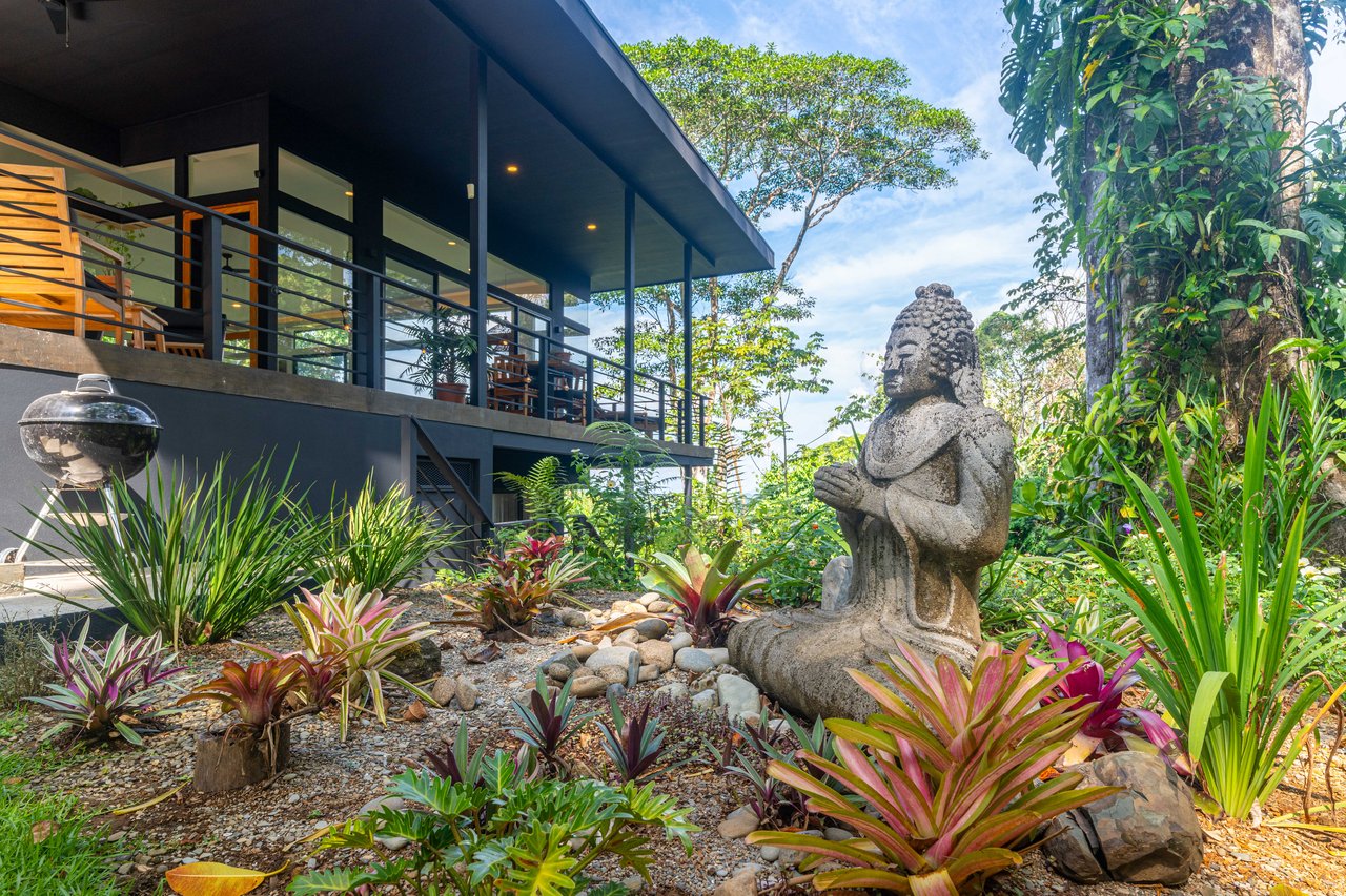 Escaleras Modern Elegance with Ocean Window Views and Jungle Tranquility, Dominical Costa Rica