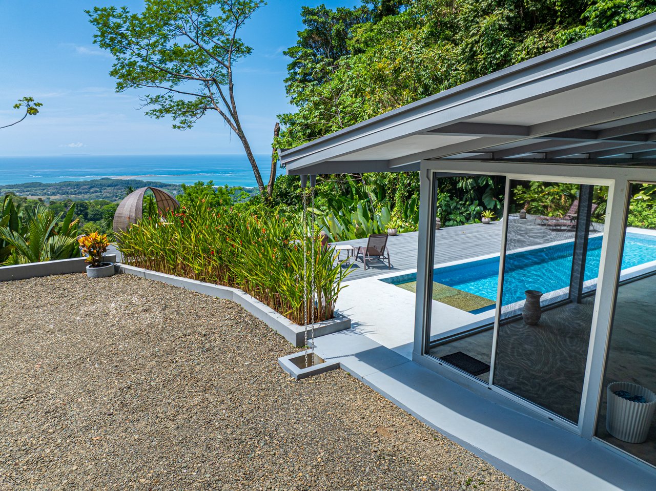 Uvita Ocean and Whale Tail View Modern Home on 3.64 Acres in Exclusive Enclave