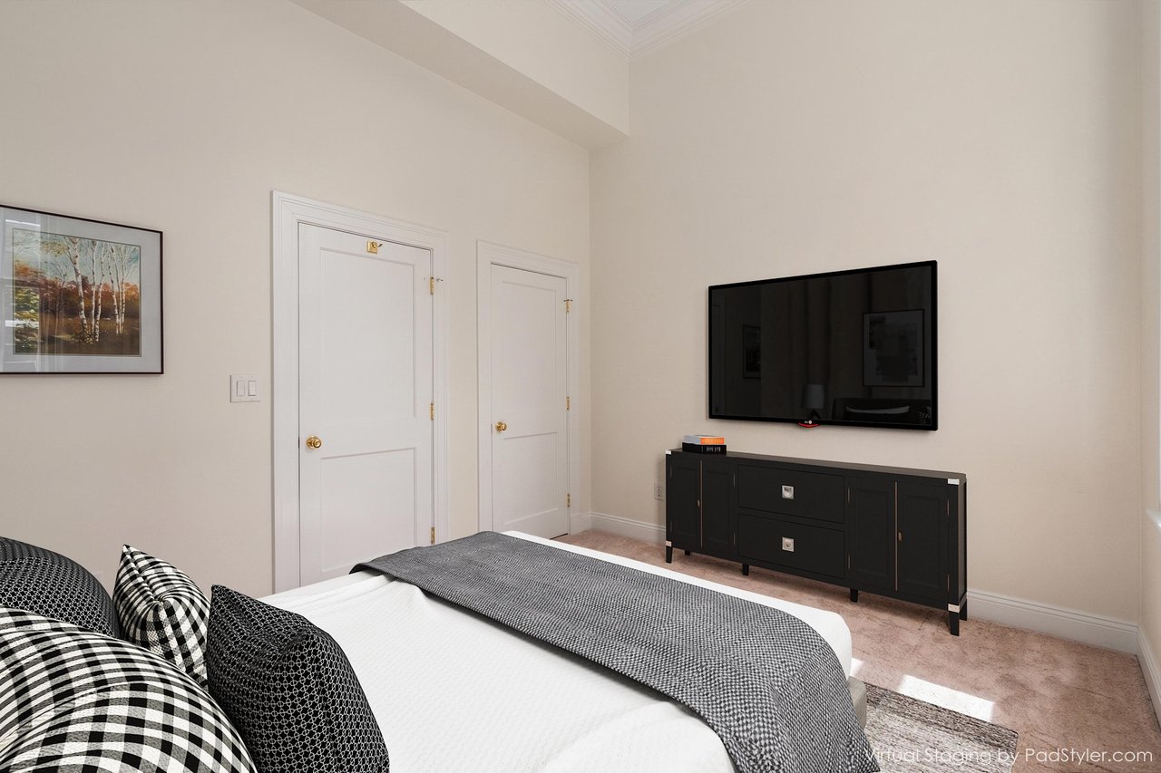 Study virtually staged as Bedroom 2