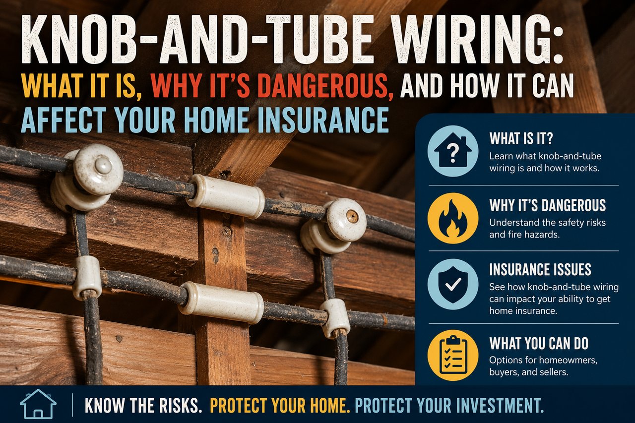 Knob-and-Tube Wiring: What It Is, Why It’s Dangerous, and How It Can Affect Your Home Insurance