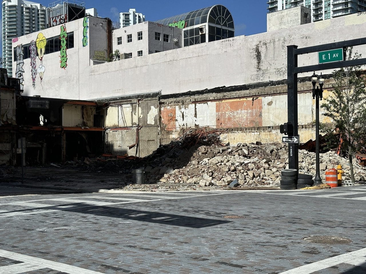 July 2025 Photos: Demolition Underway on Flagler Street in Downtown Miami