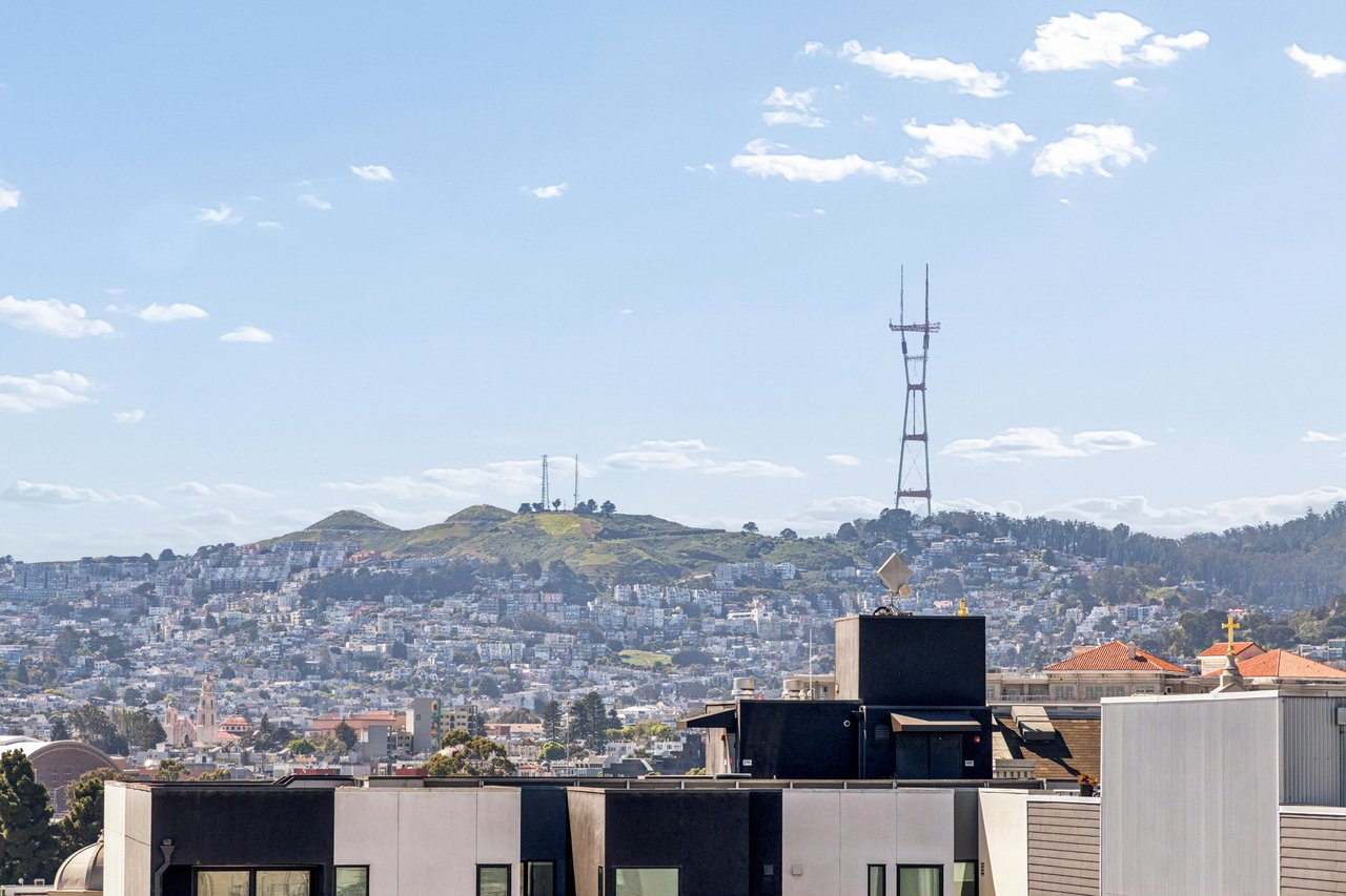 Unique outlook featuring classic San Francisco architecture and neighborhood charm, blending historic character with modern city living.