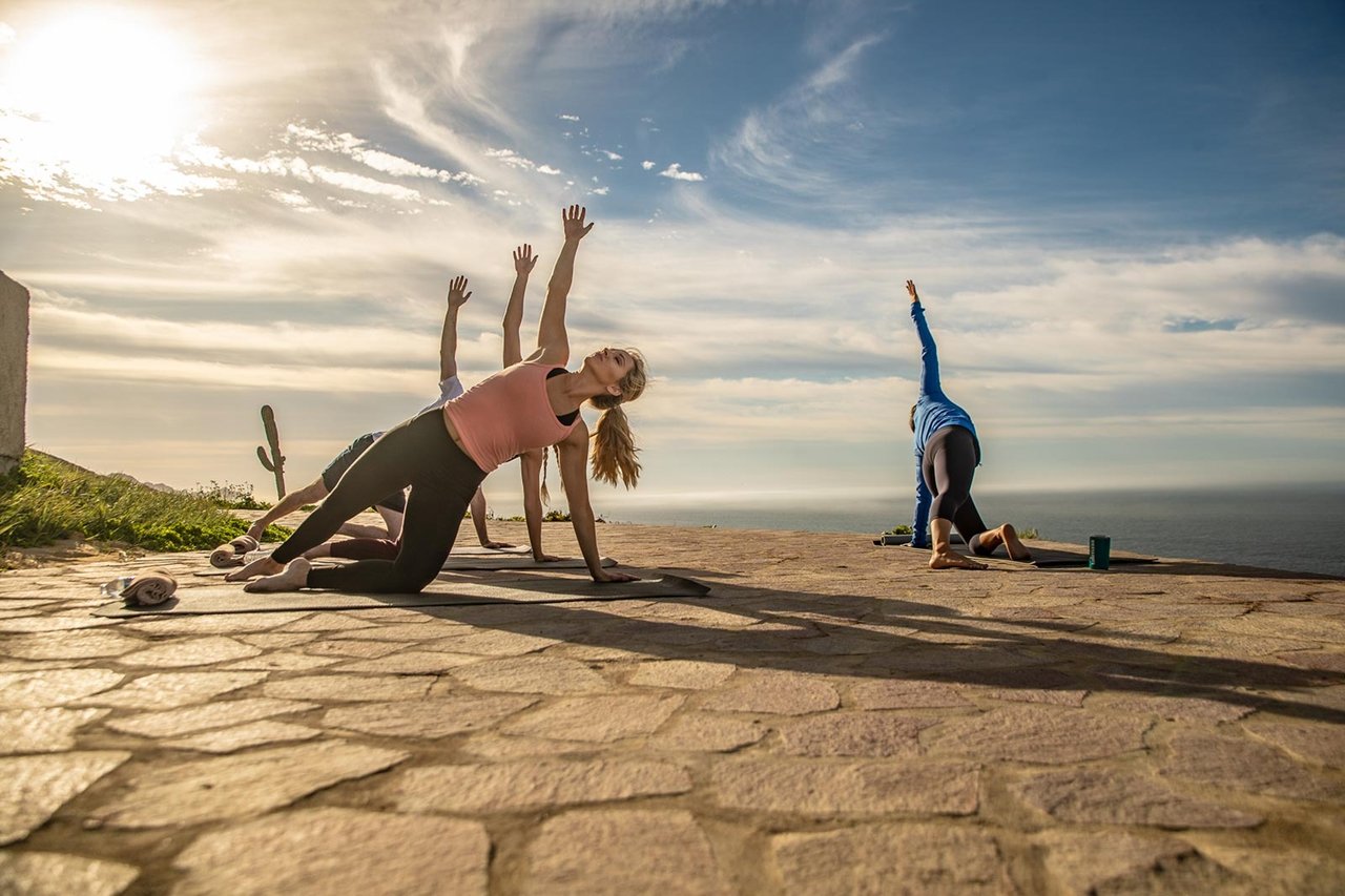Yoga at the Old Lighthouse overlooking the Pacific at Quivira