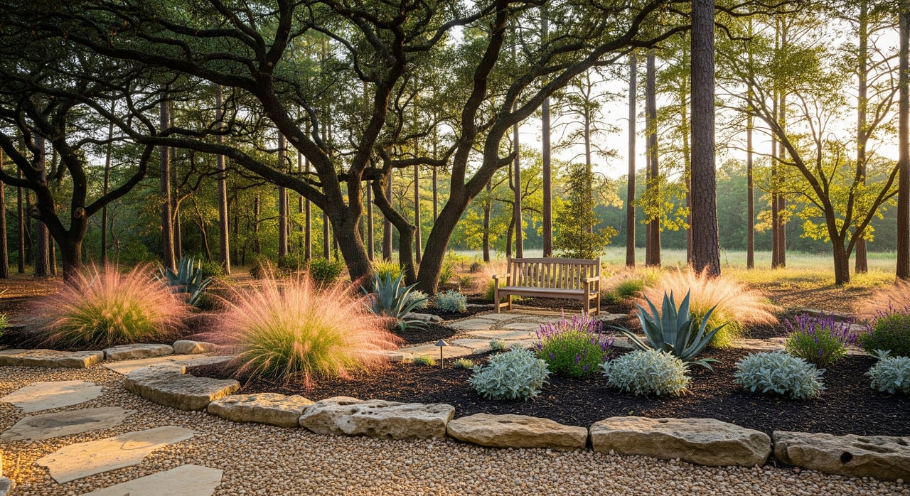 Low‑Water Landscaping For Woodland Oaks’ Pineywoods Setting