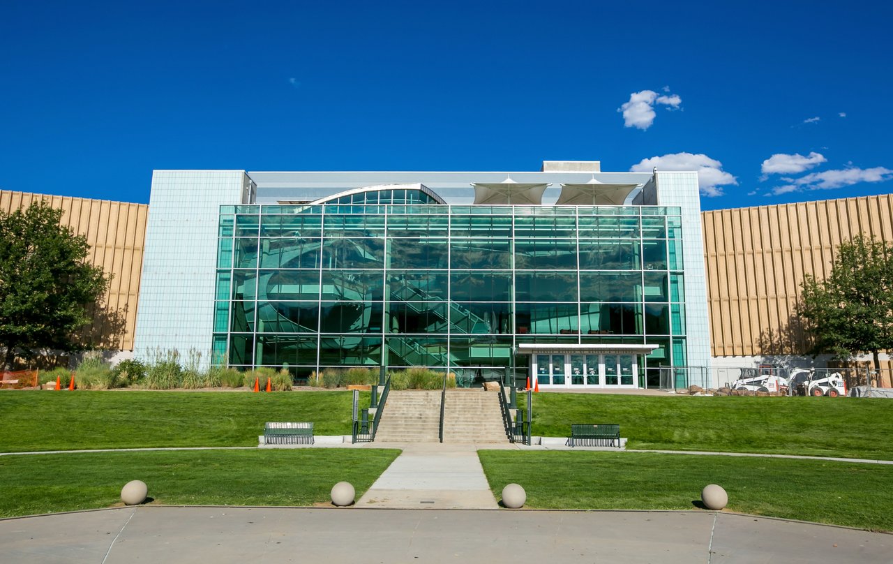 Visitors exploring the Denver Museum of Nature and Science during a free admission day in Denver, Colorado.