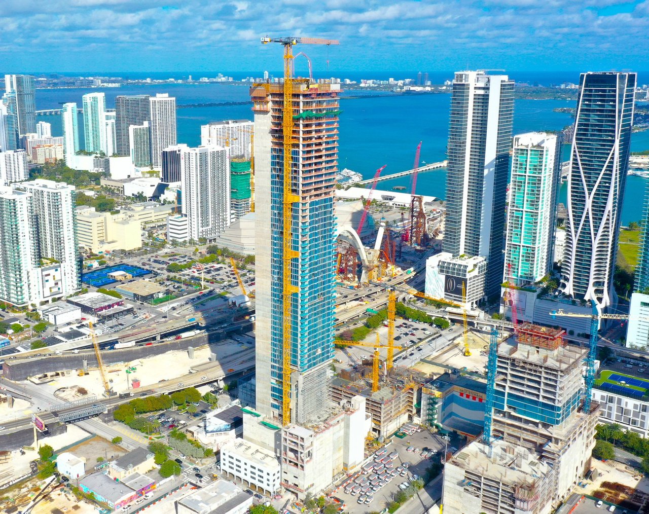 March 2025 | E11EVEN® Club Hotel & Residences Miami Reaches Topping-Off Milestone in Miami's Park West District 11 Neighborhood
