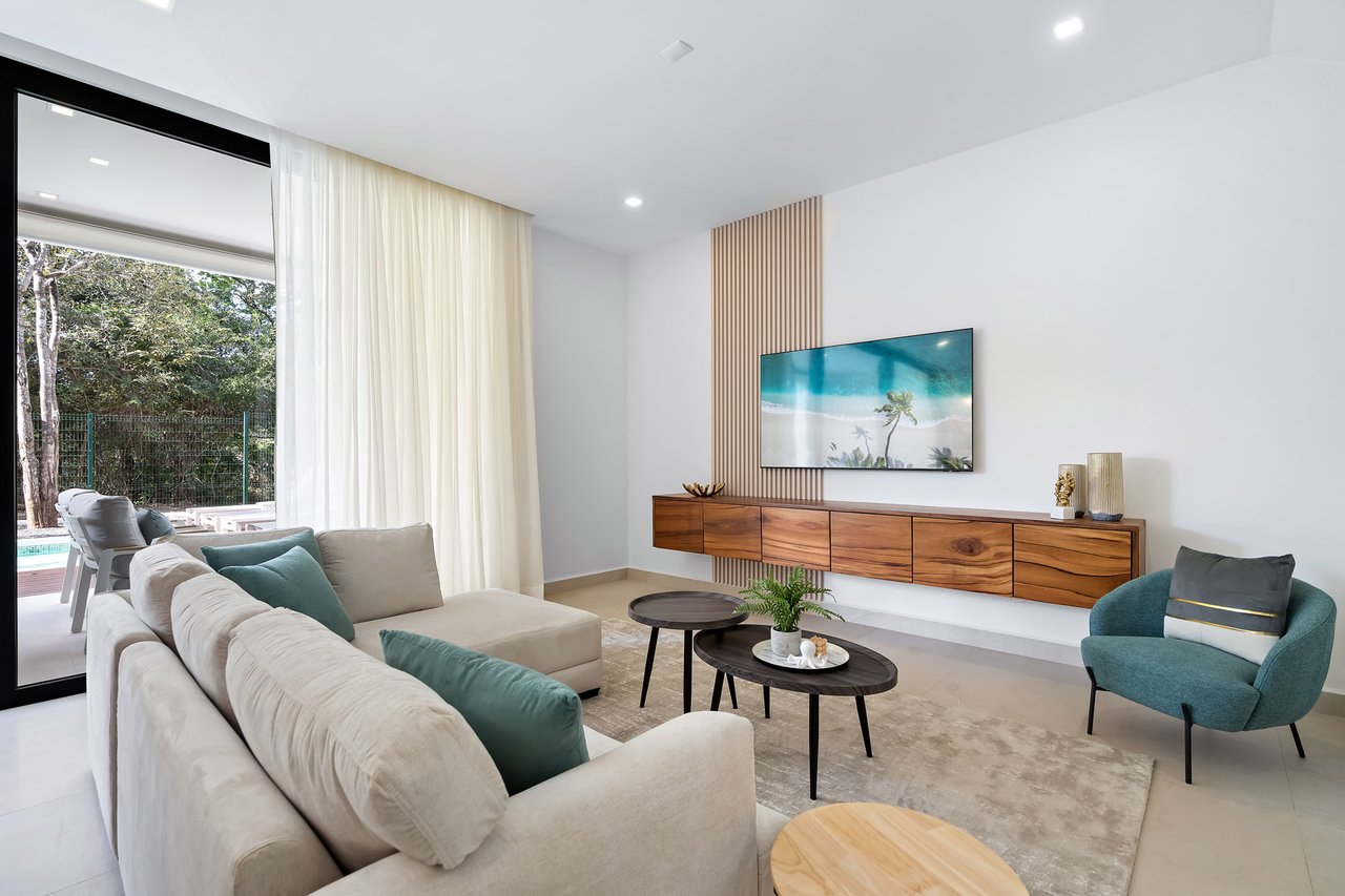 Villa Tropical Dawn | 4-Bedroom Modern Oasis in Bosques de Pinilla with Forest Views & Resort-Style Amenities