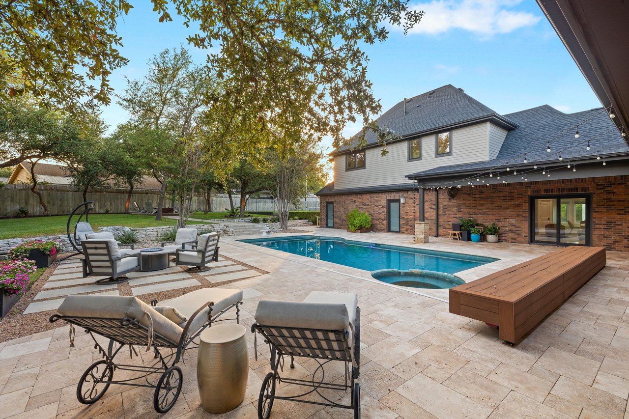 Northwest Hills legacy home with sport court, pool, and dream backyard.