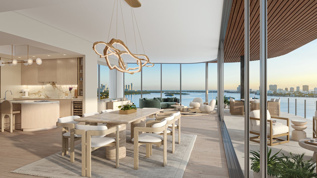 Solana Bay interior living and dining room 