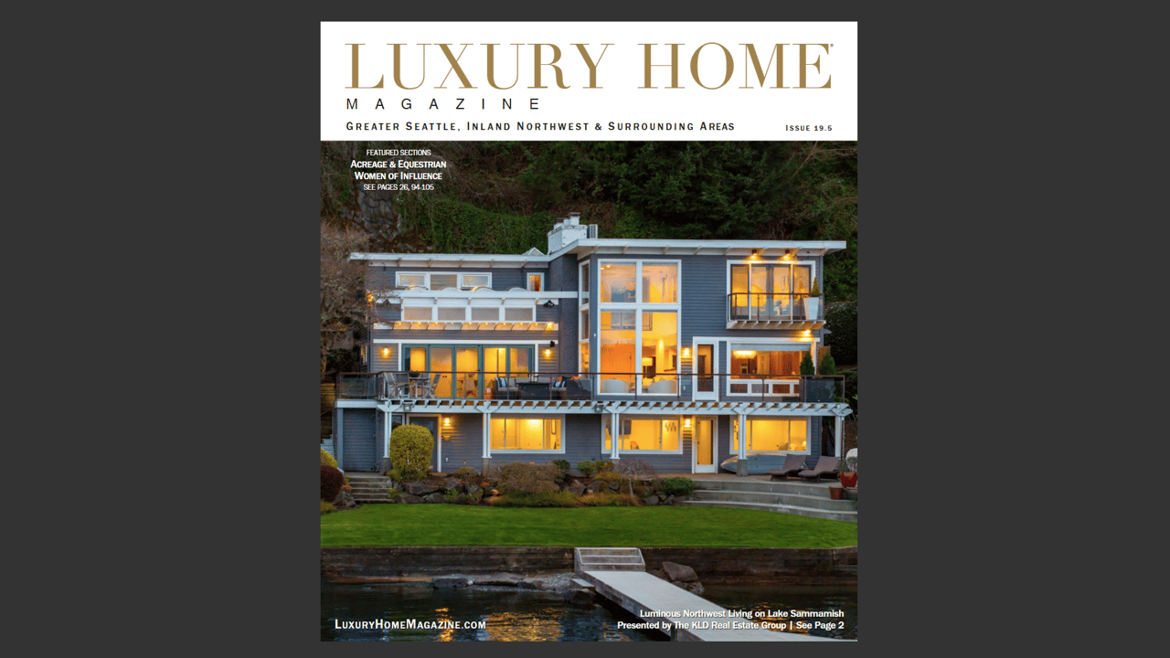 cover of luxury home magazine seattle issue 19.5