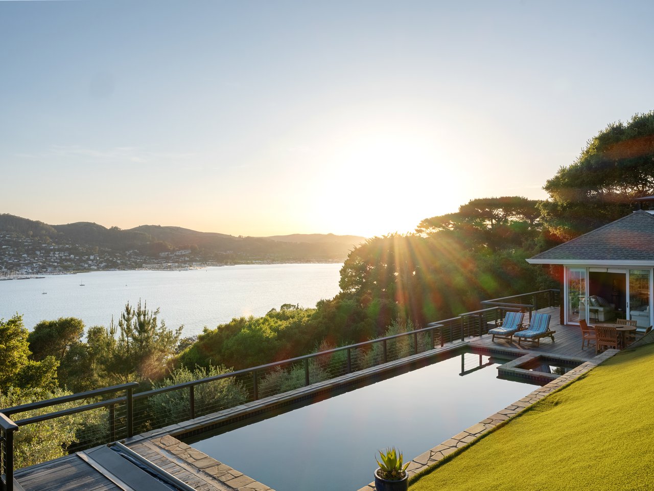 Exceptional Setting with views spanning San Francisco, the Golden Gate Bridge, Sausalito, and across the bay
