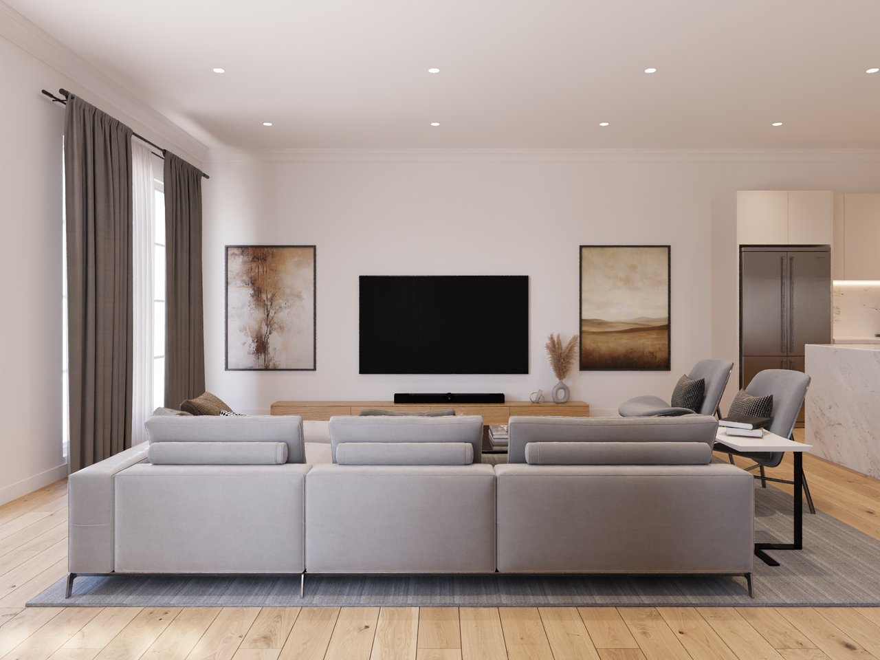 Main living space in Villas at Tuam Houston