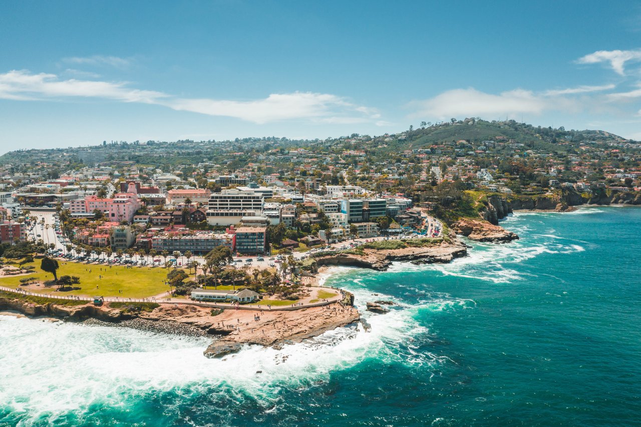 Aerial view of the La Jolla coastline