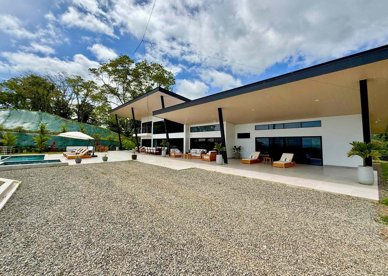 Brand New Modern Luxury 4-Bedroom Home with Pool and Incredible Panoramic Coastal & Ocean Views in Teancum at Tawal near Ojochal Costa Rica
