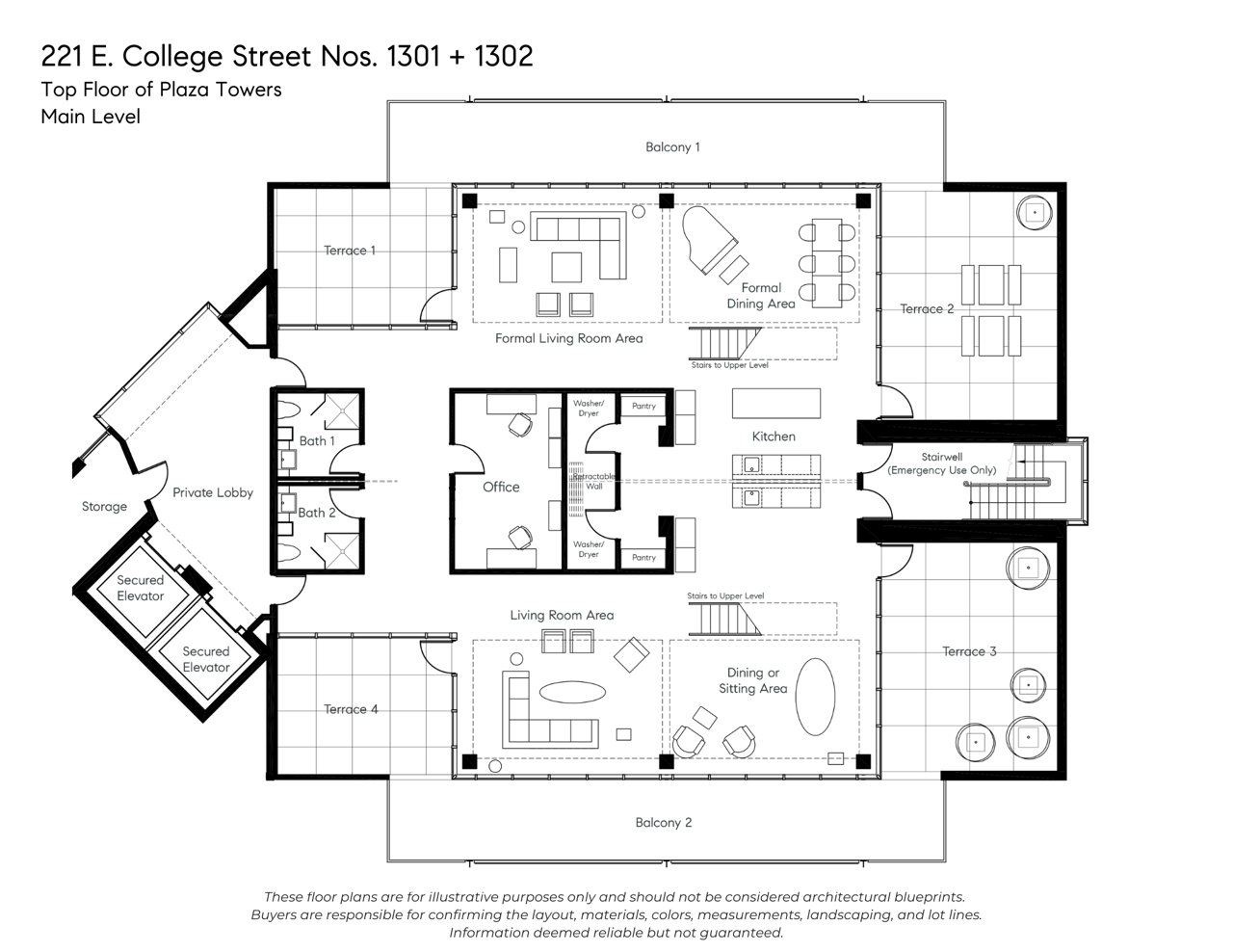 221 E College St Unit: Nos. 1301 +1302