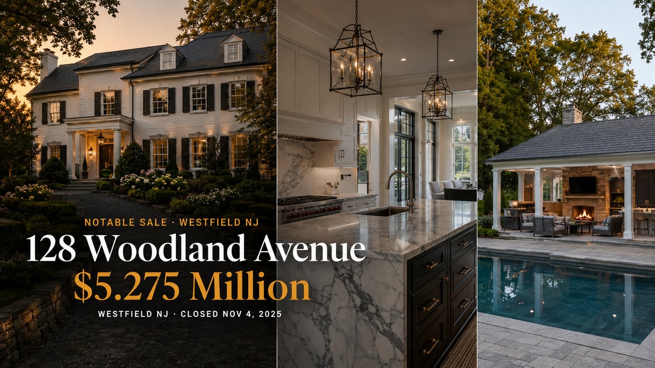 128 Woodland Avenue, Westfield NJ: Inside the $5.275 Million Record Sale