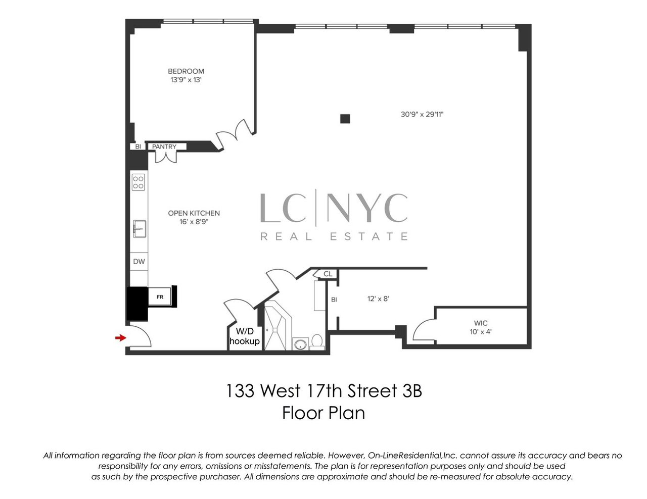 133 West 17th Street Unit: 3B