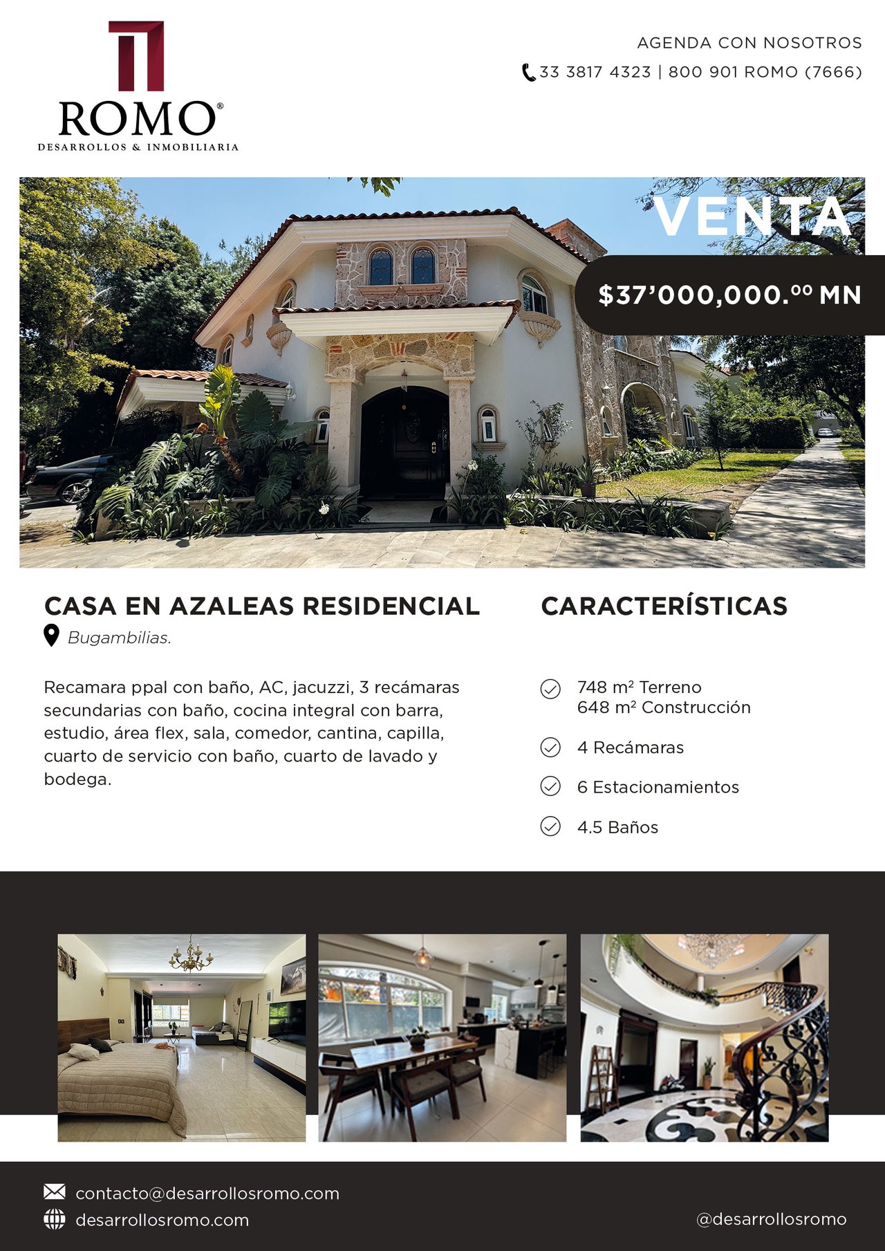 Casa en Venta Azaleas $37'000,000.00 MN