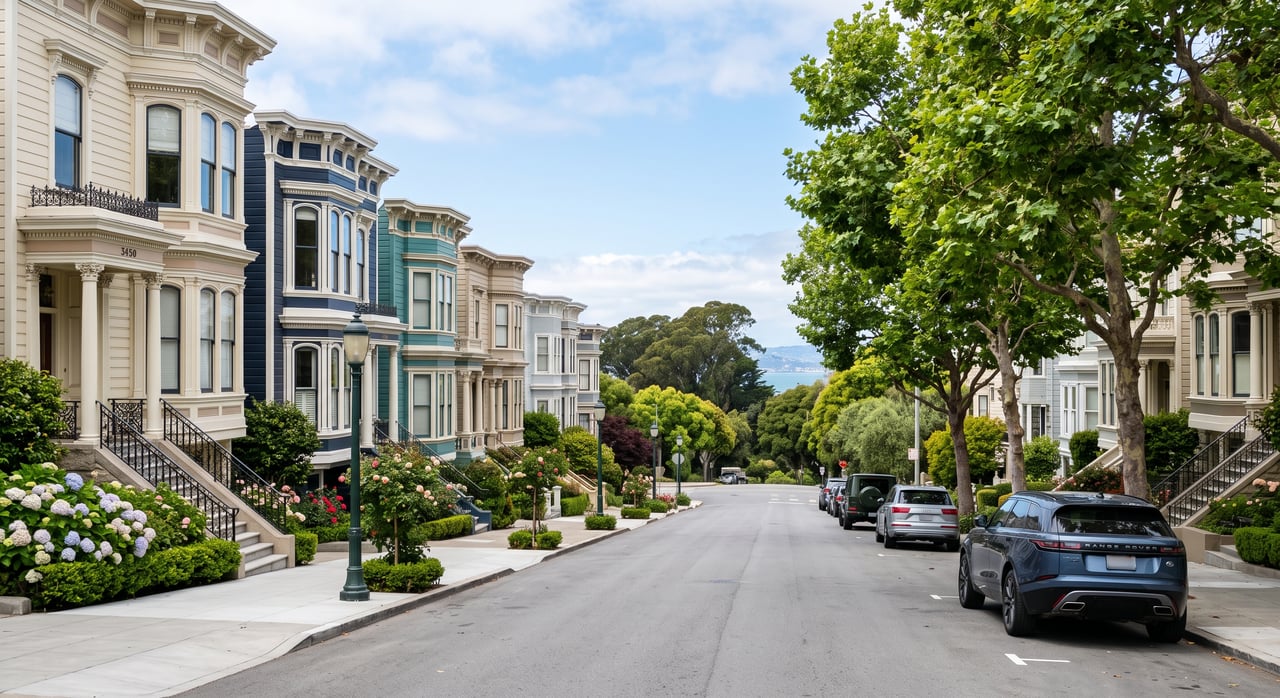 Lake District San Francisco homes and residential streets near Lake Street