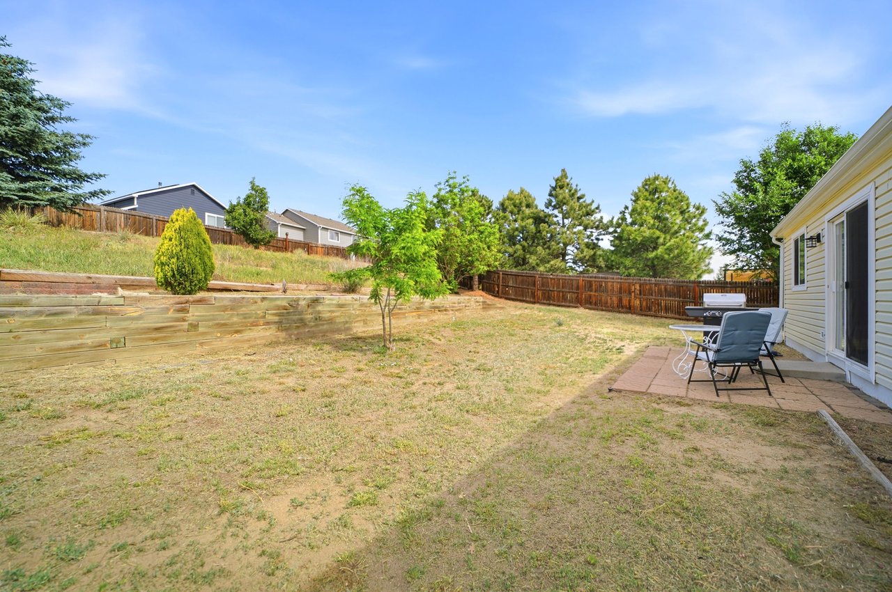 Huge terraced backyard with room to do almost anything