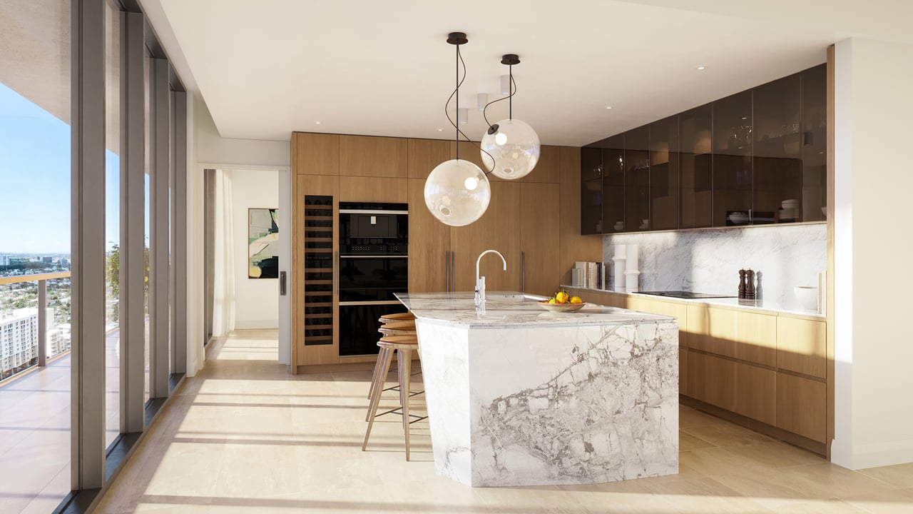 Waldorf Astoria Residences Pompano Beach interior kitchen 