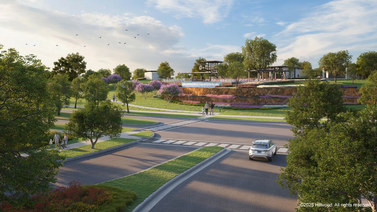 Paige Miranda Top Realtor Landmark by Hillwood model park amenity rendering Denton master-planned community