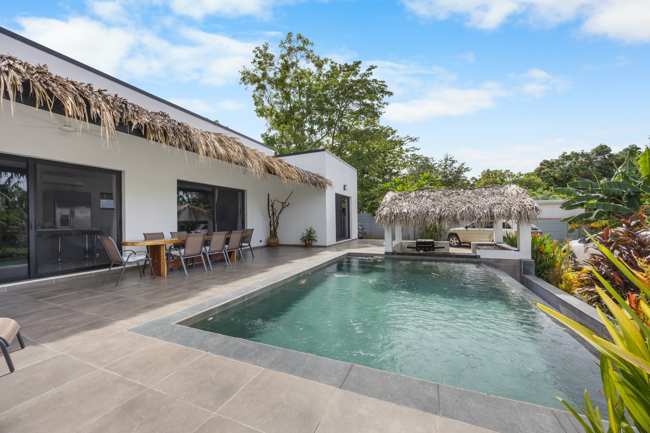 Casa del Sol | Modern 4-Bedroom Tropical Oasis with Pool and Rancho, Just Minutes from Playa Potrero