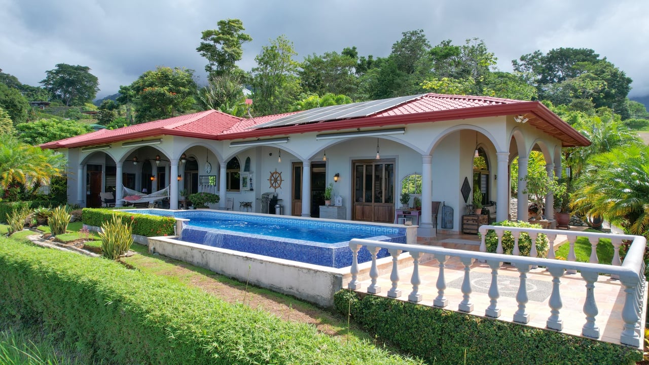 Tropical Hacienda with Breathtaking Whitewater Views in Most Desirable Gated Community in Ojochal
