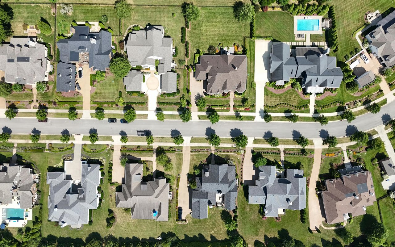 Aerial view of Maple Valley neighborhoods with surrounding greenery and residential development